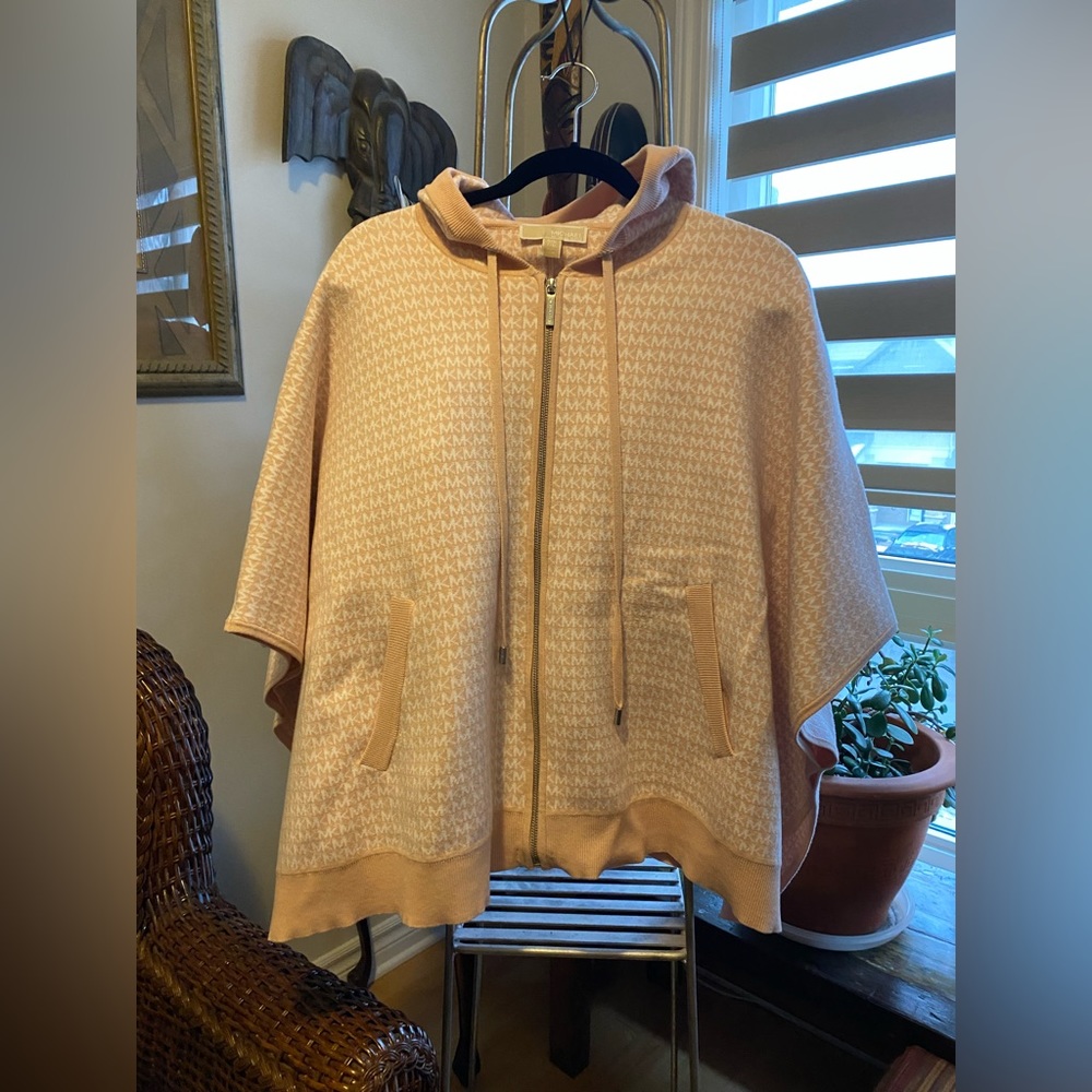 Michael Kors hooded poncho with pockets